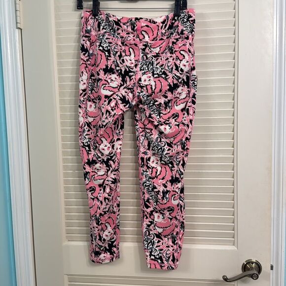 Lilly Pulitzer Luxletic Weekender Crop Leggings Hanging With My Boo Pandas Large - Picture 5 of 5
